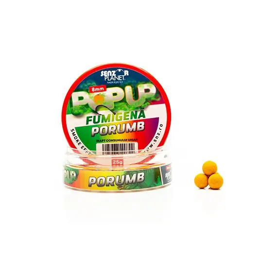 Premium | Boilies Senzor Fumigena Pop-Up Porumb 8mm